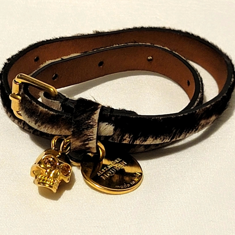 Alexander McQueen Double Wrap Skull Bracelet